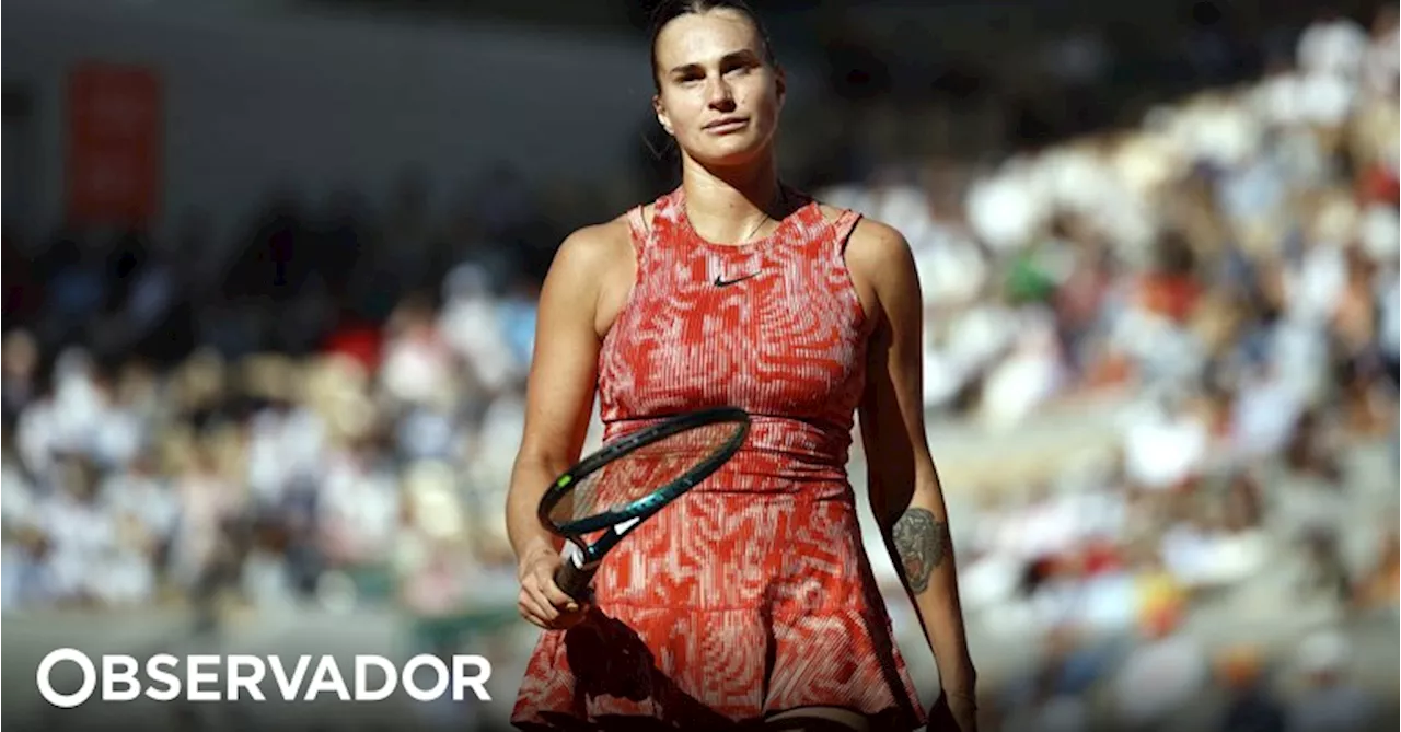 Tenista bielorrussa Aryna Sabalenka ausente dos Jogos Olímpicos Paris2024