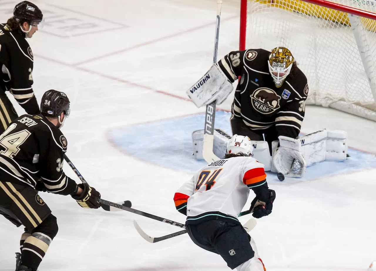 Hunter Shepard’s fingerprints were all over the Bears’ 5-2 defeat of Coachella Valley in Game 2