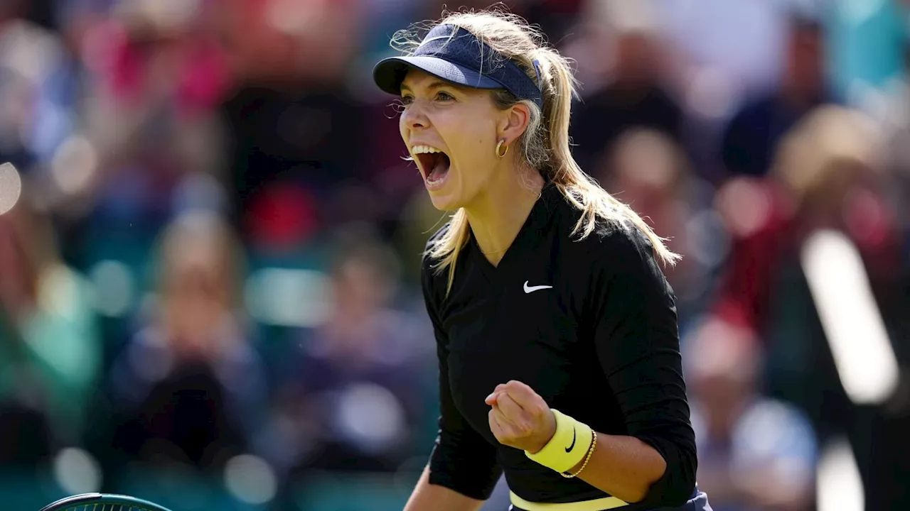 Nottingham Open: Katie Boulter beats Emma Raducanu before winning tournament title against Karolina Pliskova