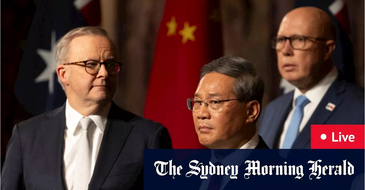 Australia news LIVE: Prime minister hosts Chinese premier in Perth; RBA interest rate decision looms