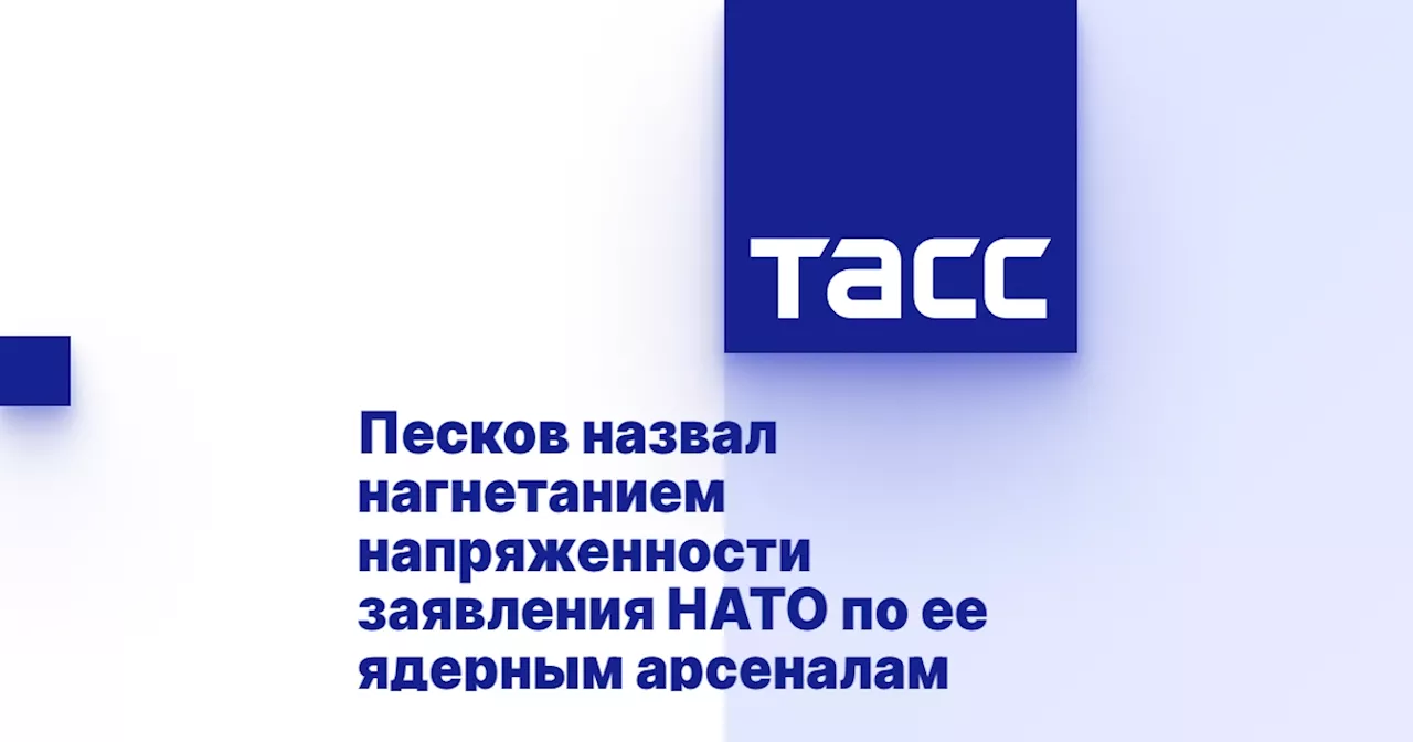 Песков назвал нагнетанием напряженности заявления НАТО по ее ядерным арсеналам