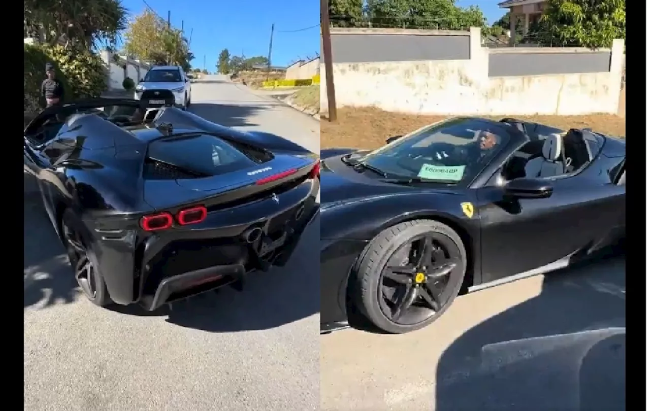 WATCH: Ayanda Thabethe’s baby daddy, Peter Matsimbe, shows off R14m Ferrari