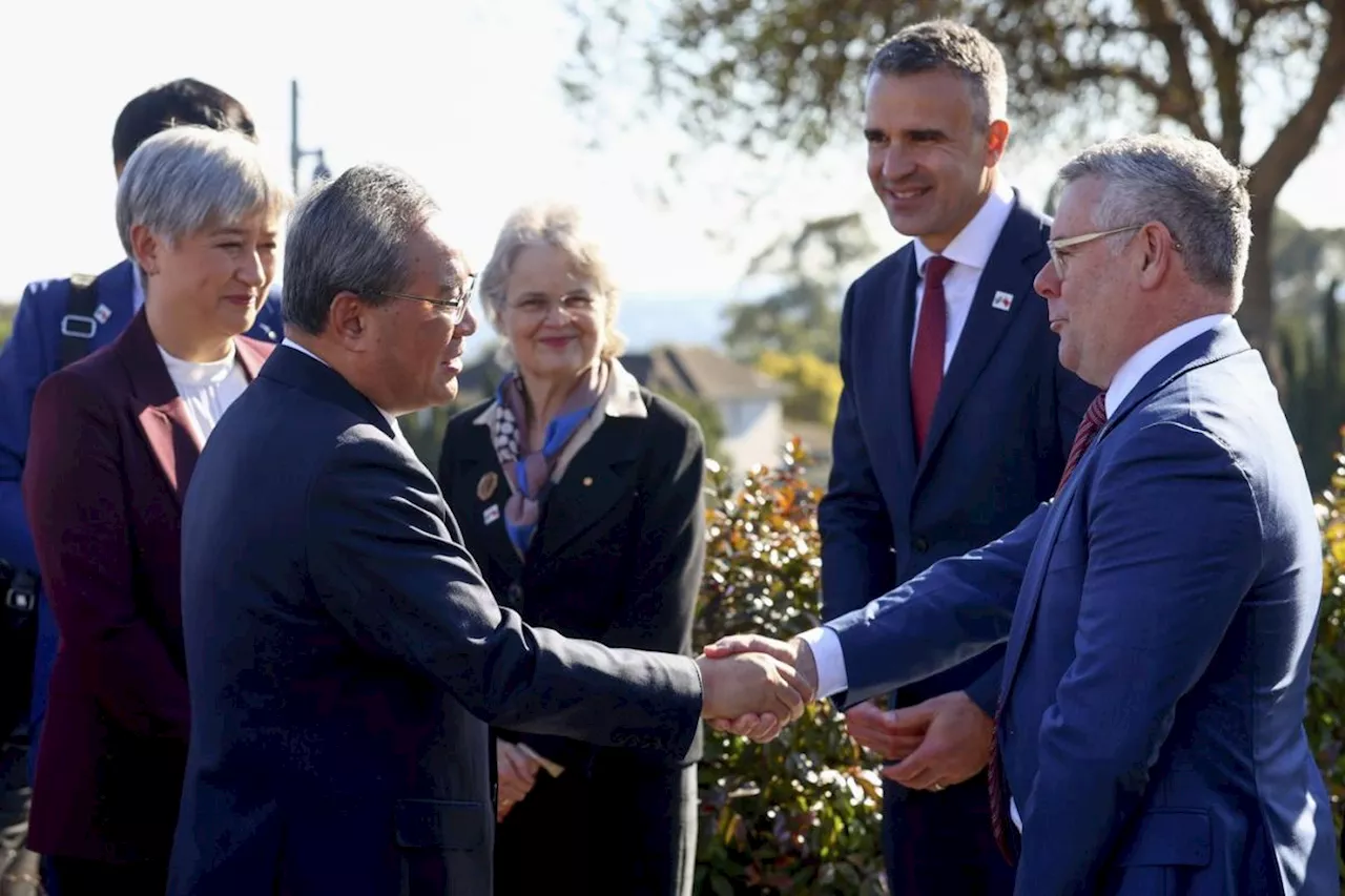 Chinese premier and Australian prime minister meet at Australia's Parliament House