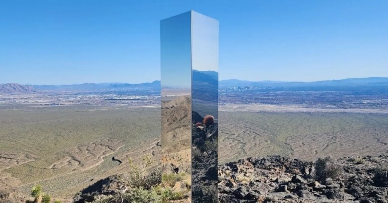 A 'mysterious' mirrored monolith has appeared in Las Vegas, and officials don't know why