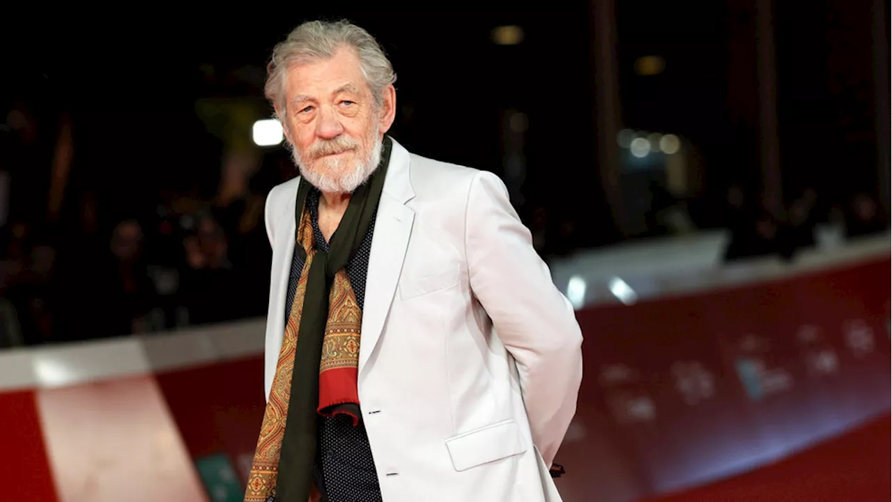 Ian McKellen in 'good spirits' after fall off stage during London performance