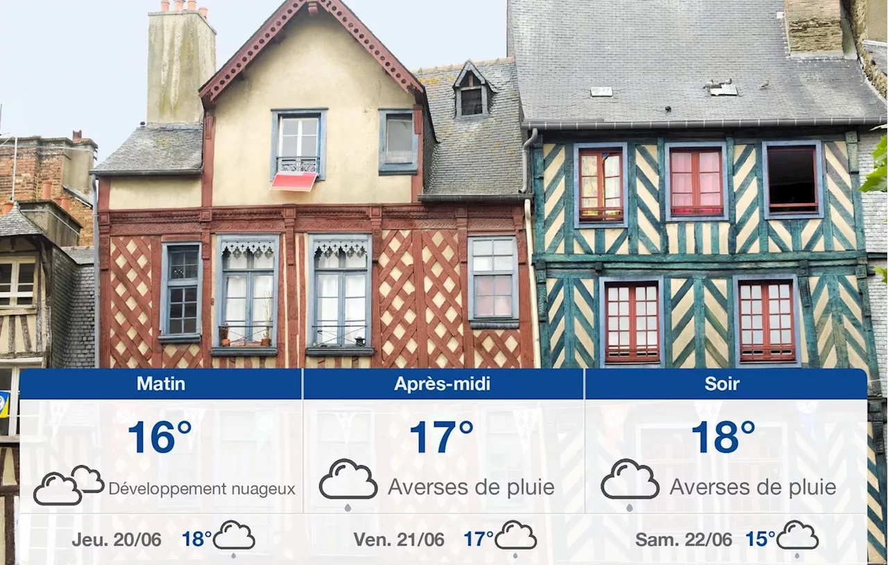 Météo Rennes: prévisions du mercredi 19 juin 2024