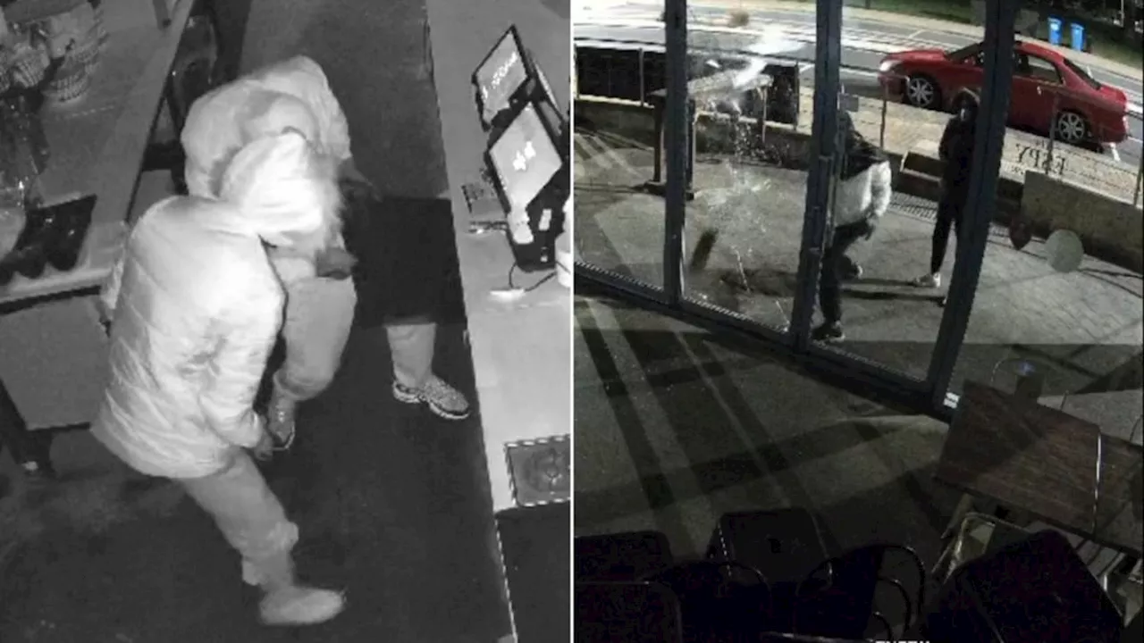 Brazen bakery break-in captured on CCTV in Christies Beach in South Australia