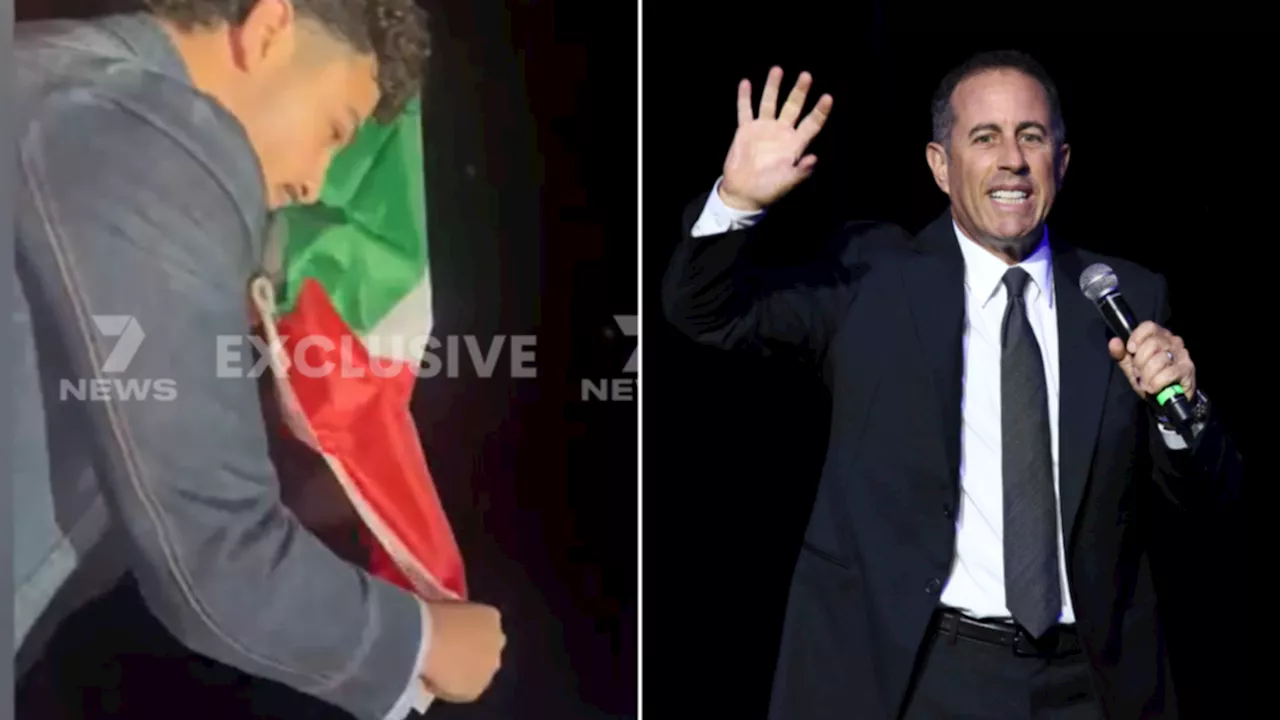 Legendary comedian Jerry Seinfeld heckled again in Sydney over Israel support