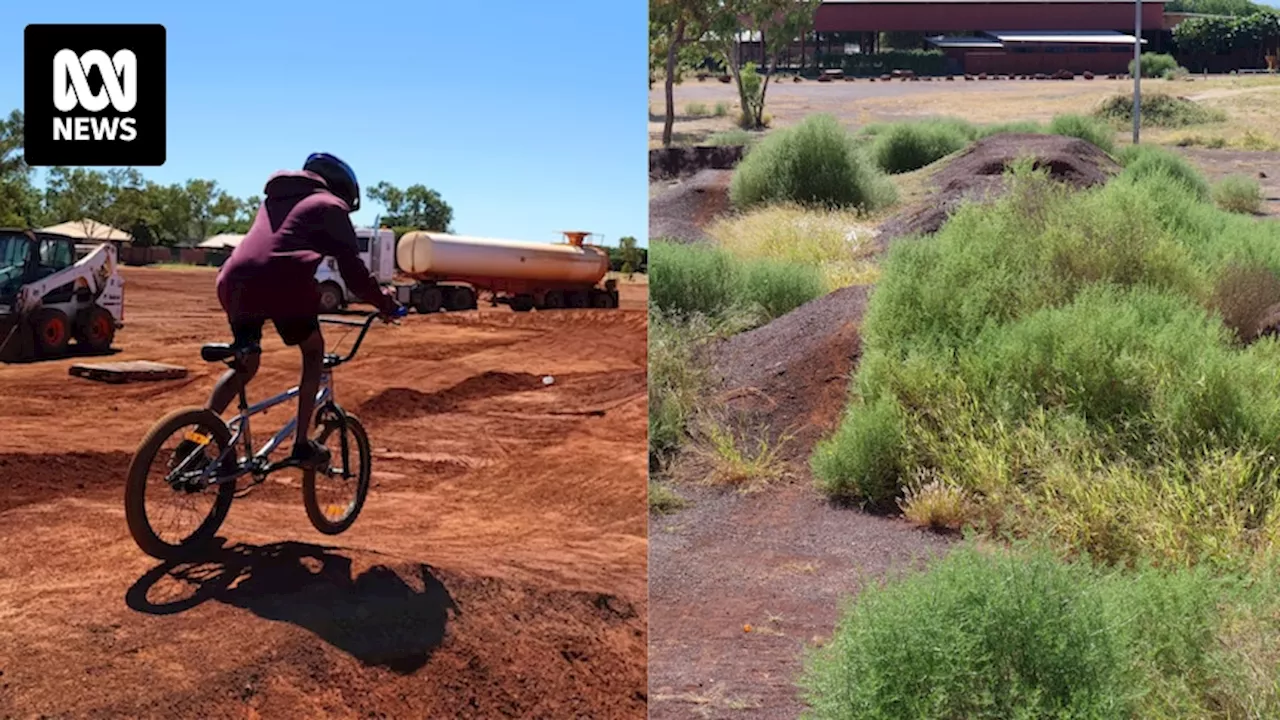 BMX track built in Halls Creek to engage troubled young people now overgrown with weeds