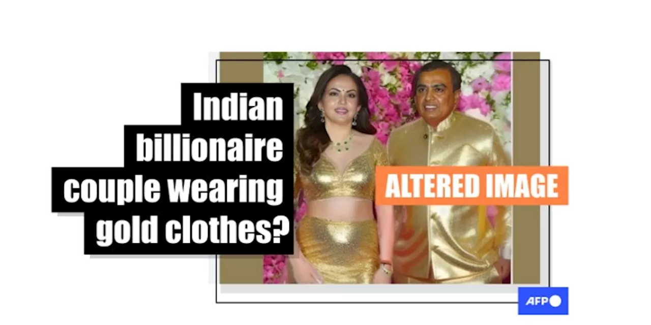 Indian tycoon Mukesh Ambani targeted by fake 'gold clothes' photo