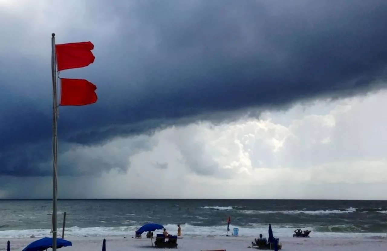 Double red flags close Alabama beaches today -- and likely Wednesday and Thursday