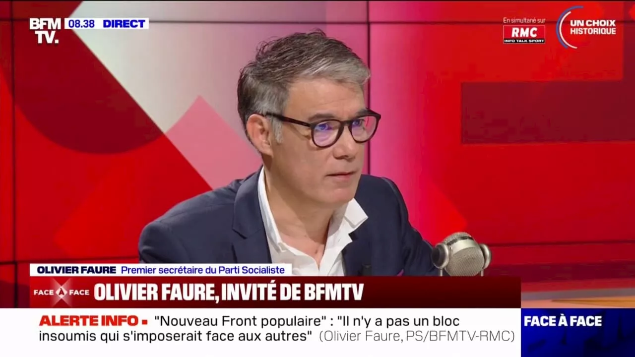 Olivier Faure: 'J'accorde tout mon soutien à Alexis Corbière, à Raquel Garrido'