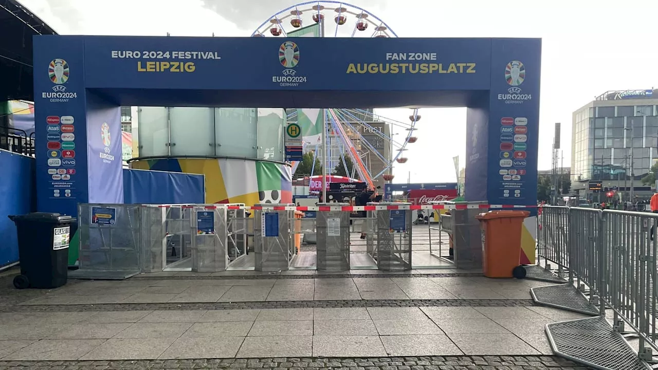 EM 2024 in Leipzig: Fanzone wegen Unwetter dicht