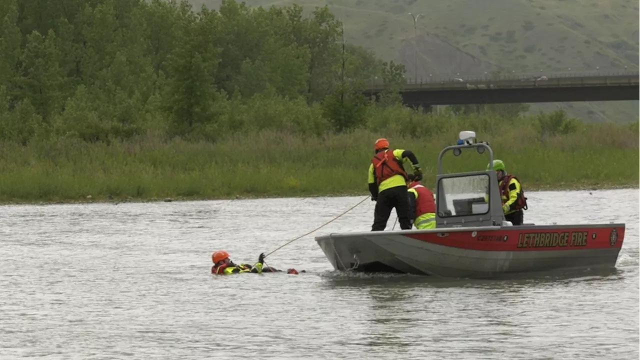 Lethbridge Fire and EMS refresh river rescue training ahead of summer