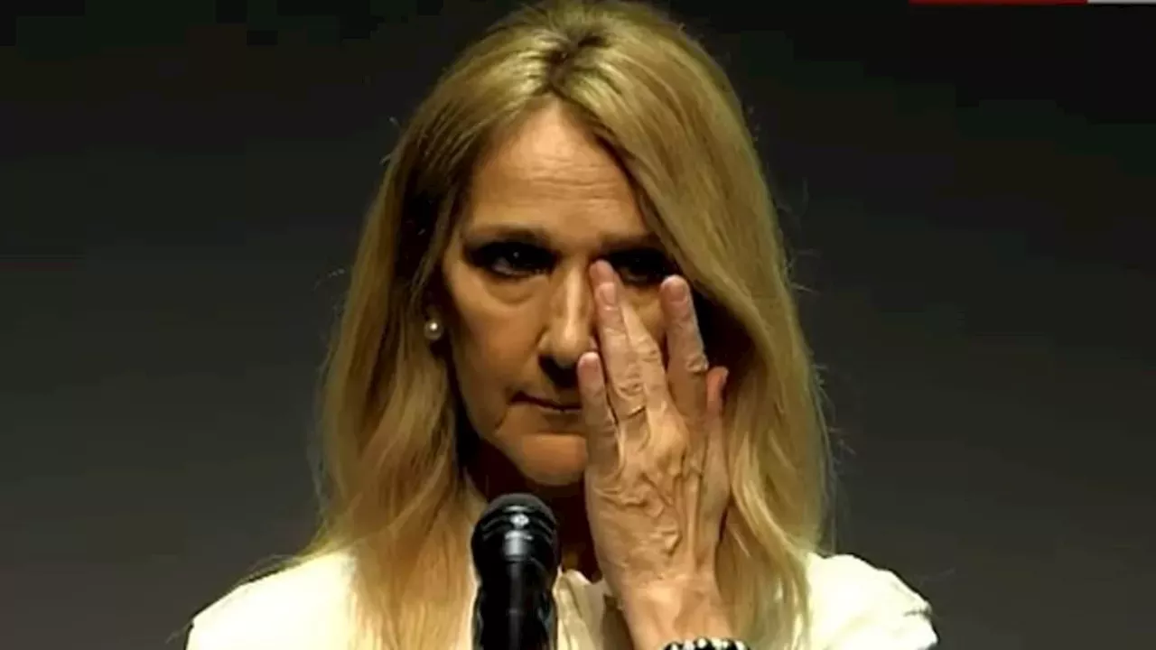 Celine Dion sheds tears on stage as she introduces her new
