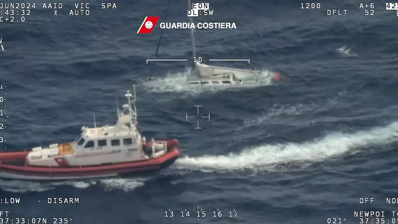 Moment rescuers find migrant sailing boat sinking in the Med