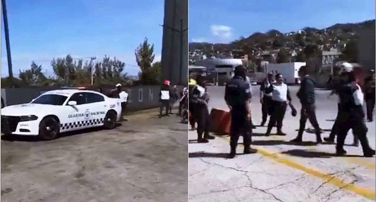 VIDEO: Enfrentamiento entre guardias de seguridad y bikers en caseta de Tlalpan