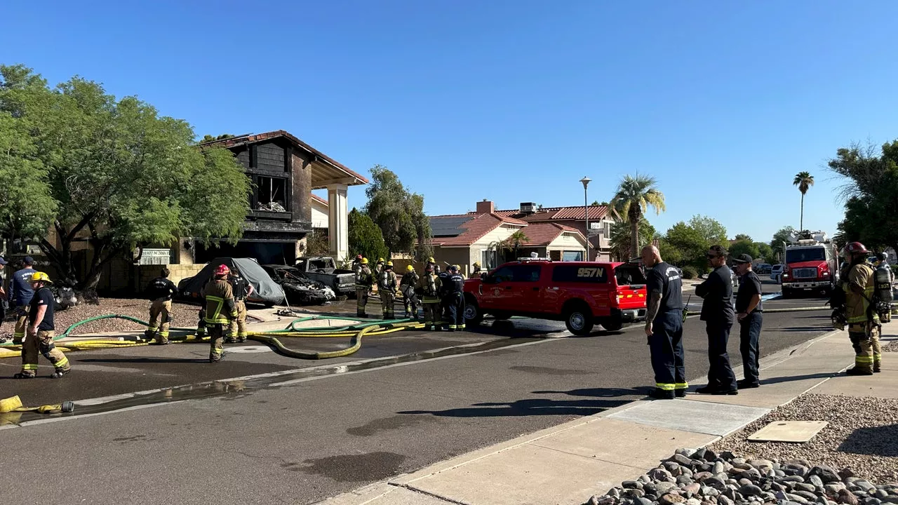 Homemade electrical cars burned in north Phoenix garage fire