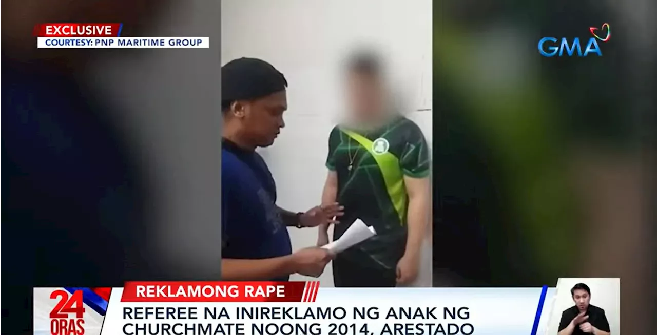 Basketball referee, huli sa panggagahasa sa anak ng kaniyang churchmate noong 2014