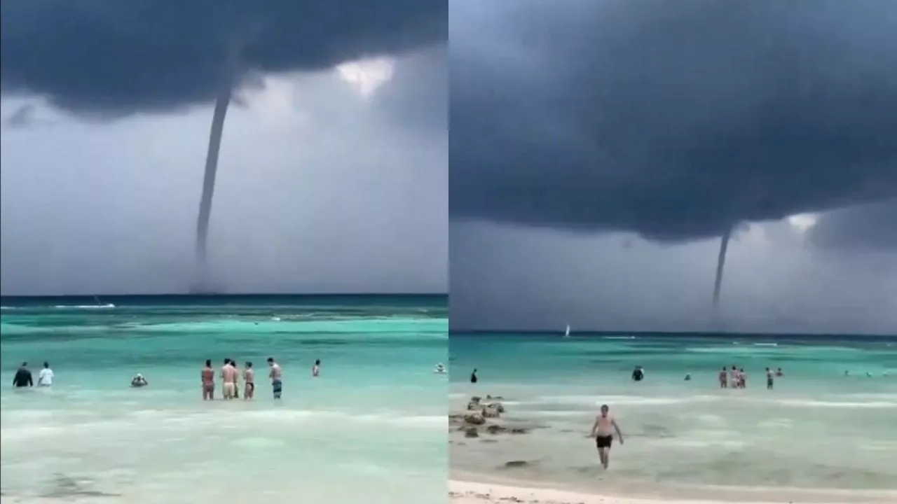 Tulum: ¿Qué es una tromba marina que se vio en Quintana Roo?