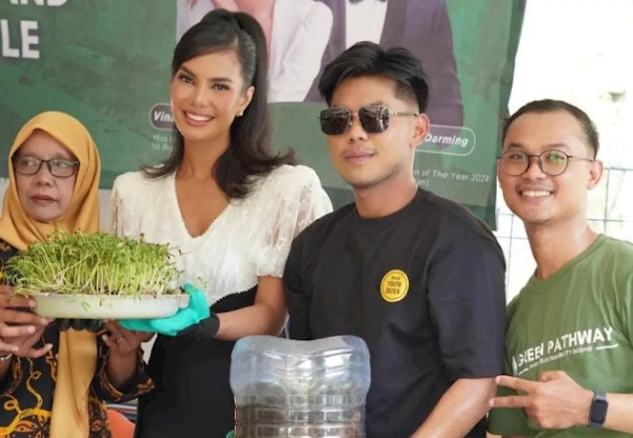 Runner Up Miss Universe Indonesia Vina Sitorus Sosialisasikan Urban Farming