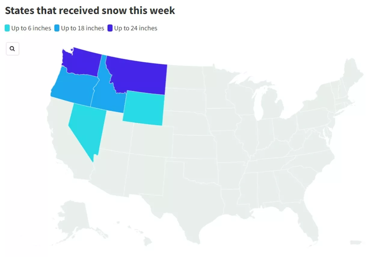 Winter Storm Map Shows States That Have Gotten Snow This Week