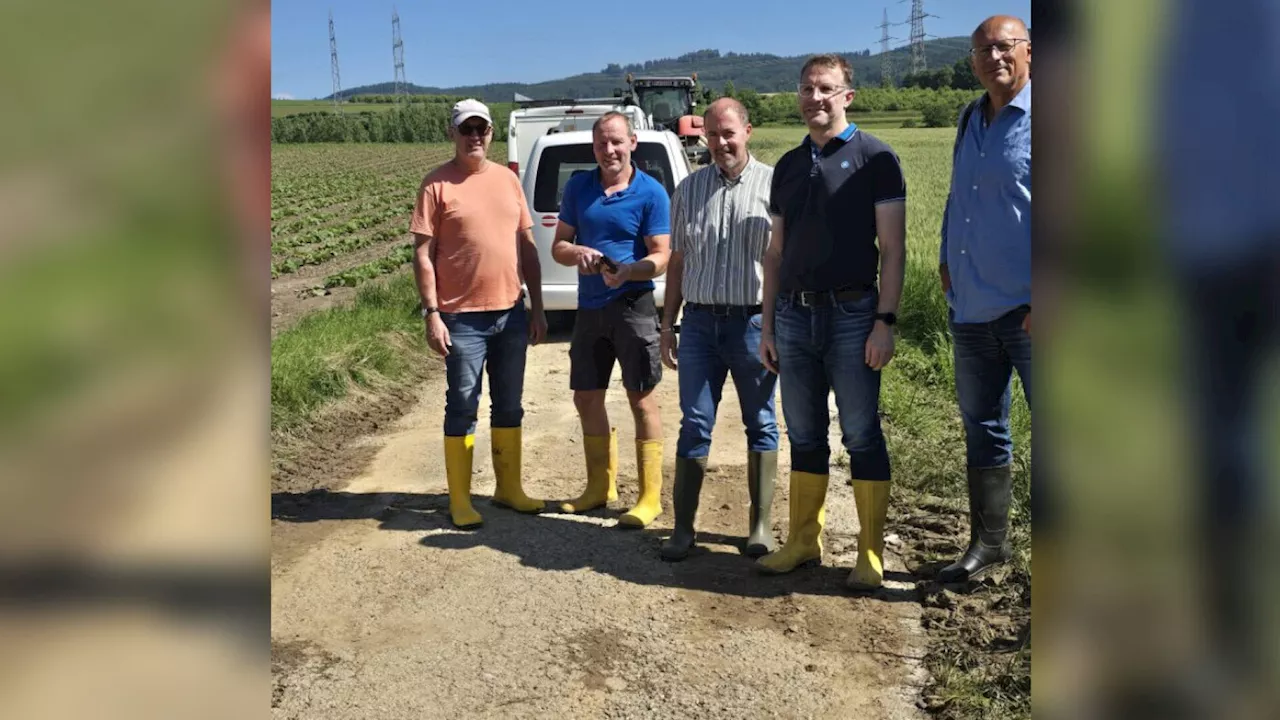 Sofortmaßnahmen in Hafnerbach gegen Hochwasser