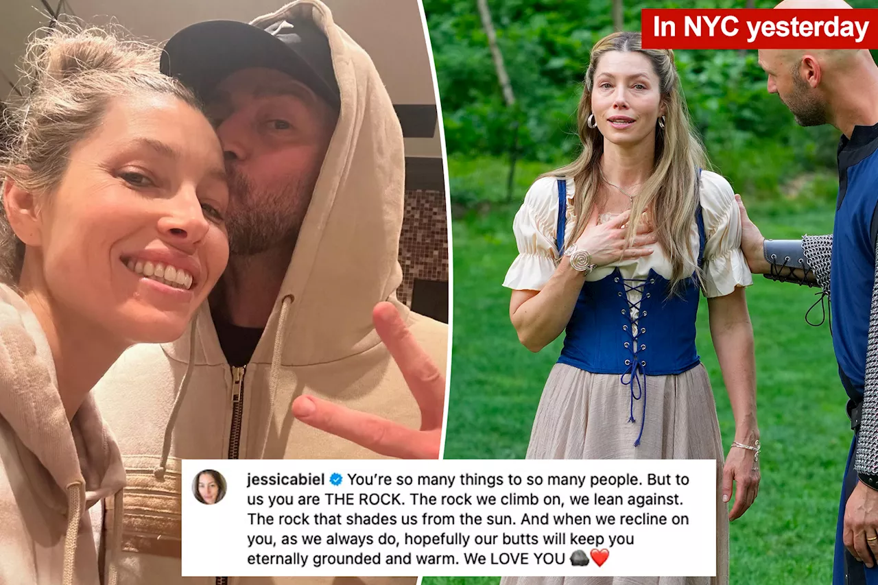 Jessica Biel gushed over her 'rock' Justin Timberlake, spotted filming in NYC before his DWI arrest