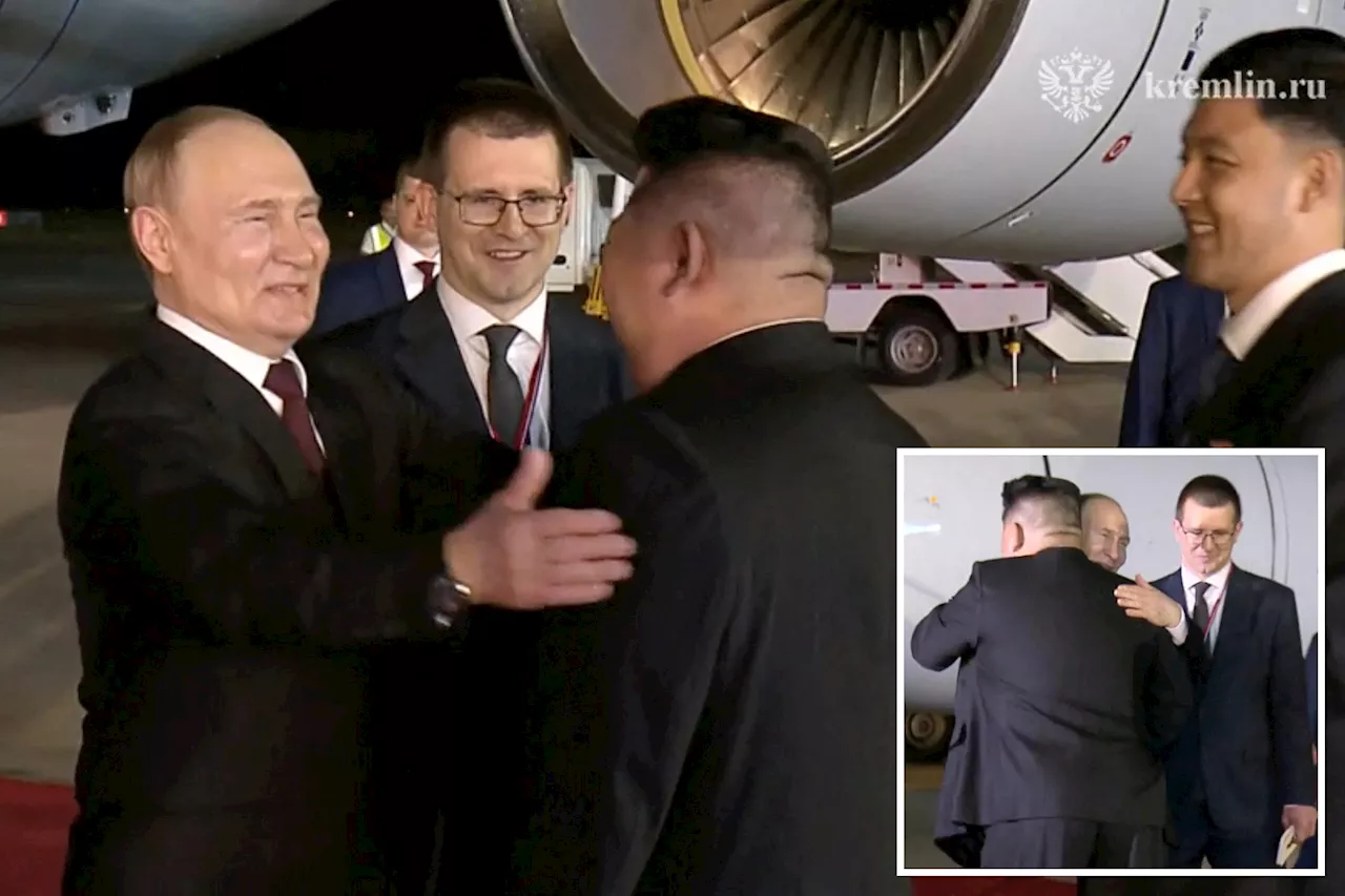 Putin, Kim Jong Un hug as Russian leader arrives in North Korea for anti-West summit