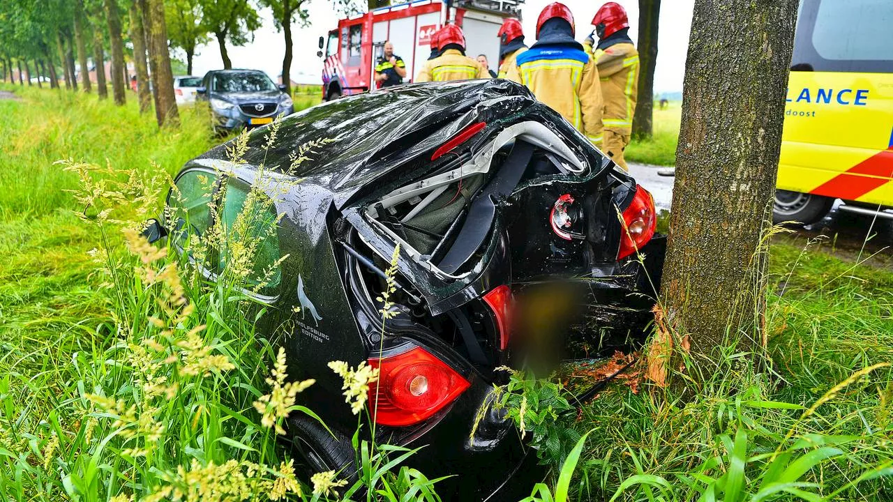 112-nieuws: jongeren rijden tegen boom • auto's botsen frontaal