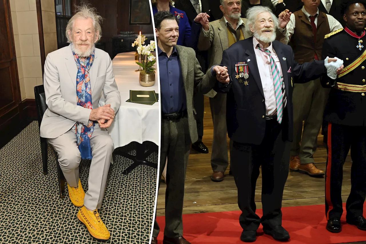Sir Ian McKellen, 85, hospitalized after falling off theater stage during performance