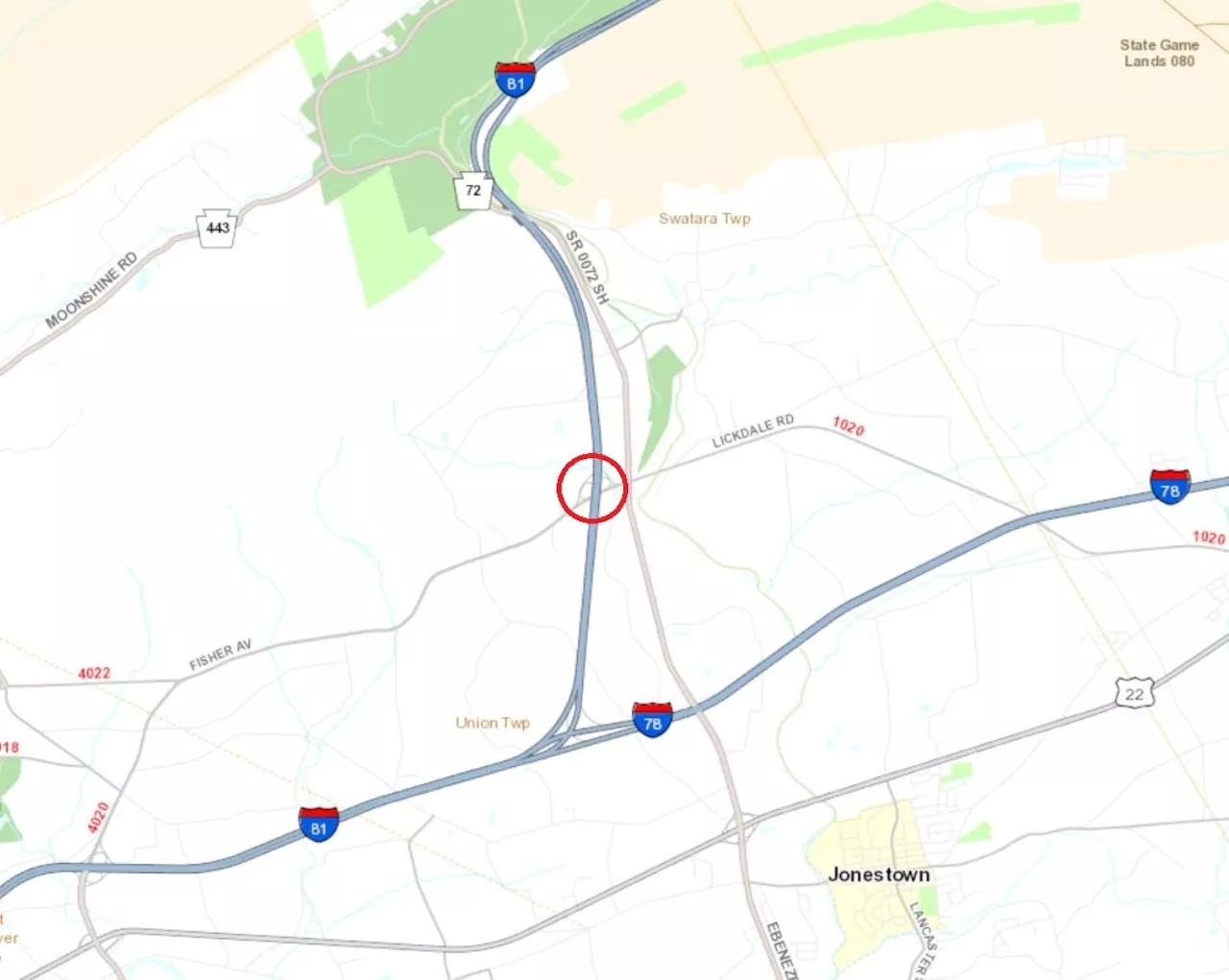 Nighttime ramp closures scheduled at I-81 Exit 90 in Lebanon County