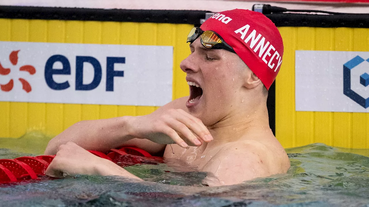 Natation (championnats de France): image folle, Rafael Fente-Damers se luxe l'épaule en célébrant sa...