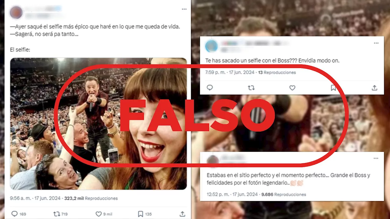 Este 'selfie' no corresponde a los conciertos de Bruce Springsteen en Madrid, es Sídney en 2017