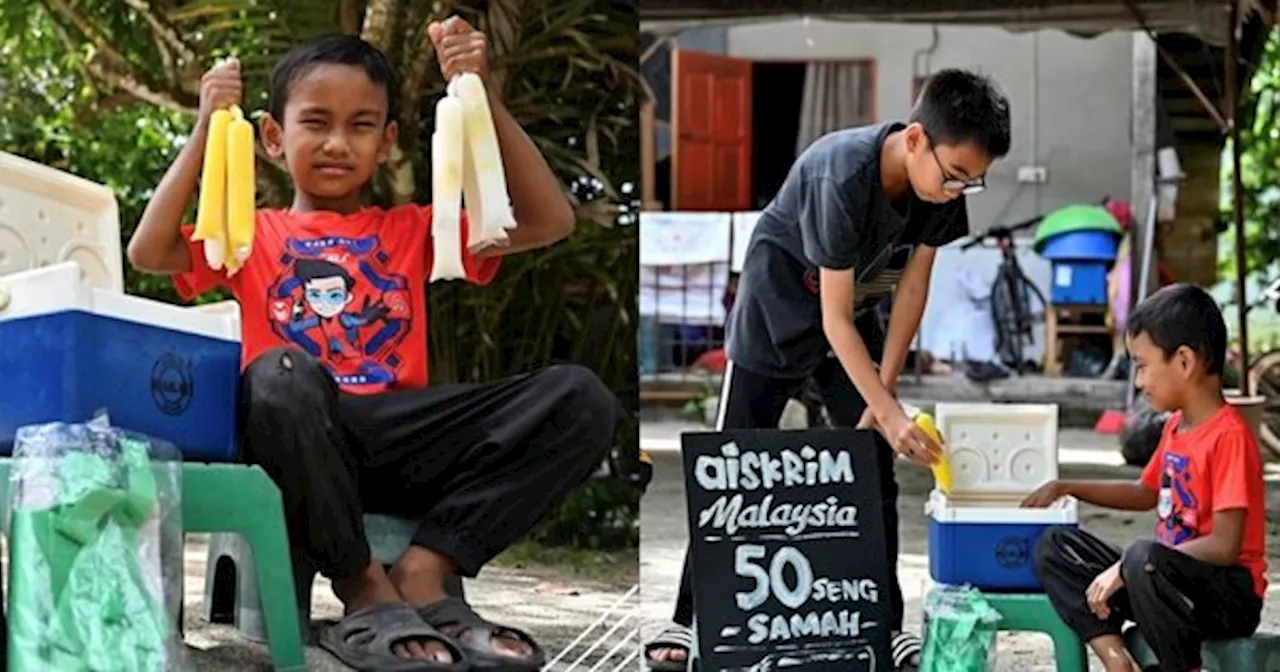 Budak 7 Tahun Tak Kekok Jual Aiskrim Malaysia, Nak Asah Kemahiran Mengira & Komunikasi