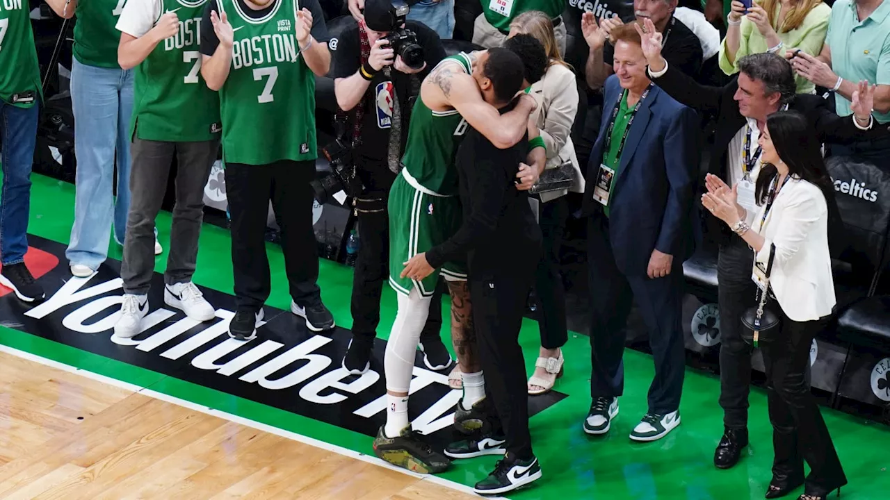 Jayson Tatum Cried While Holding His Son After Winning the NBA Championship