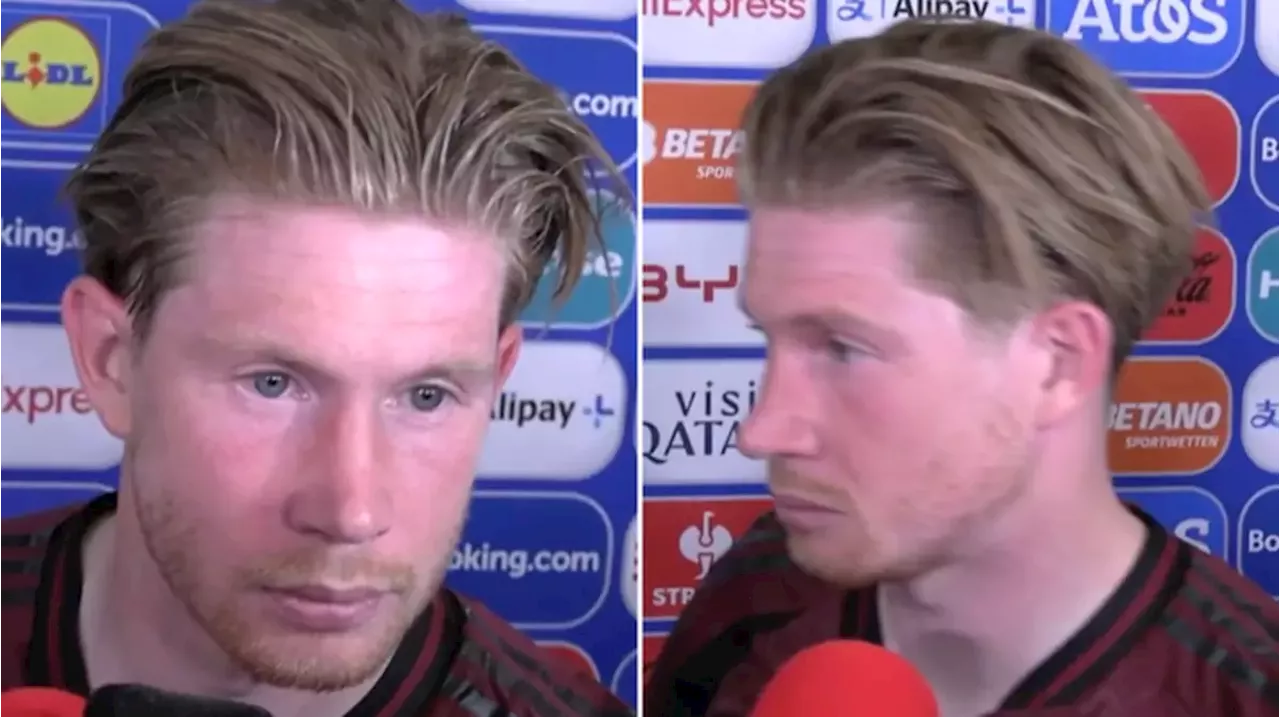 Kevin De Bruyne walks out of interview after Belgium's shock defeat by Slovakia