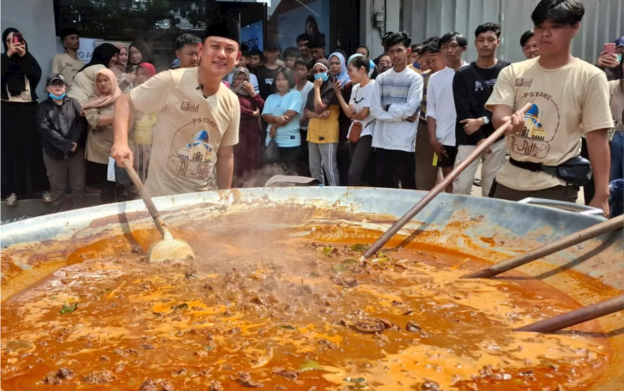 Kolaborasi Bareng Putra Siregar, Bobon Santoso Masak 1000 Porsi Daging Kurban untuk Warga