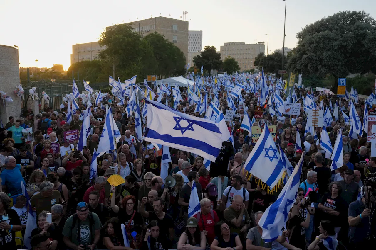 Ni pågrepet under protester mot Israels regjering