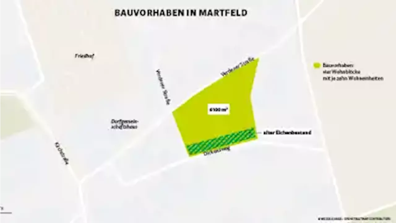 Kritik an geplantem Bauvorhaben in Martfeld: Sorge um Eichenbestand