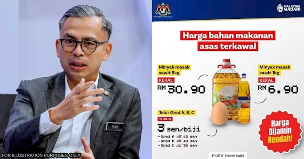 Fahmi Fadzil: Cooking Oil Prices Remain Low & Eggs Drop by 3 Sen Thanks to Diesel Blanket Subsidy Removal