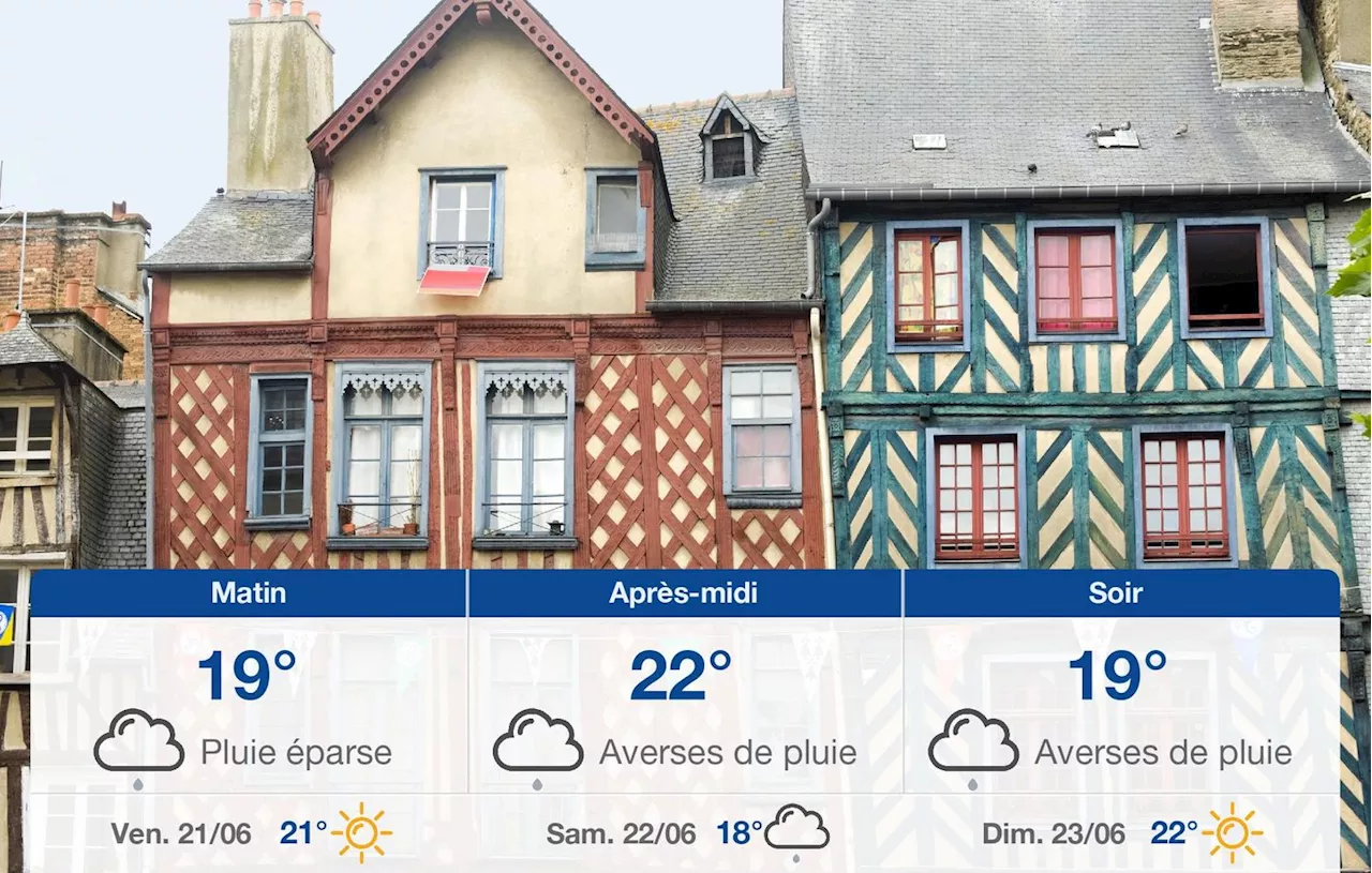 Météo Rennes: prévisions du jeudi 20 juin 2024