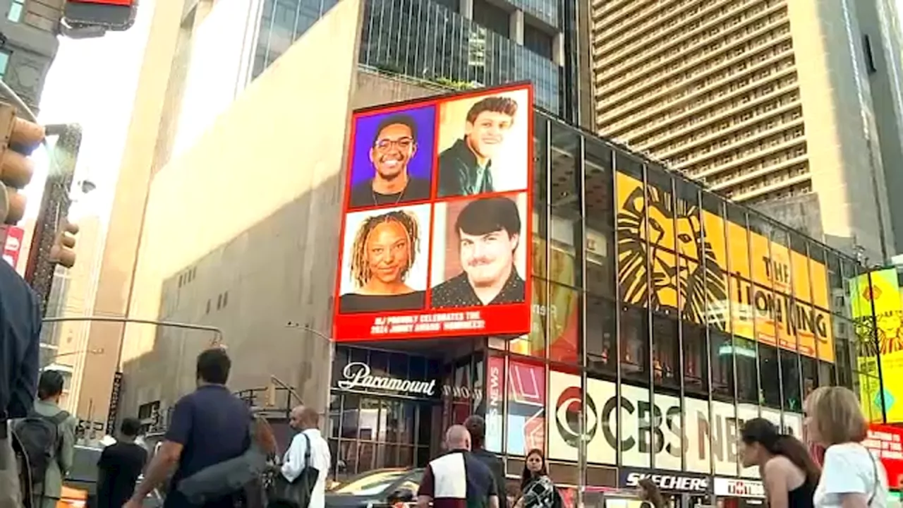 Jimmy Award nominees get to see their faces on giant Times Square billboard