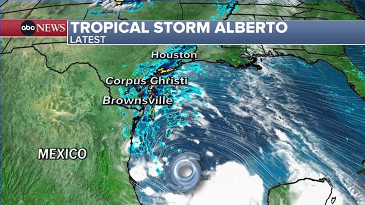 Tropical Storm Alberto in the Gulf of Mexico becomes first named storm the 2024 Hurricane season