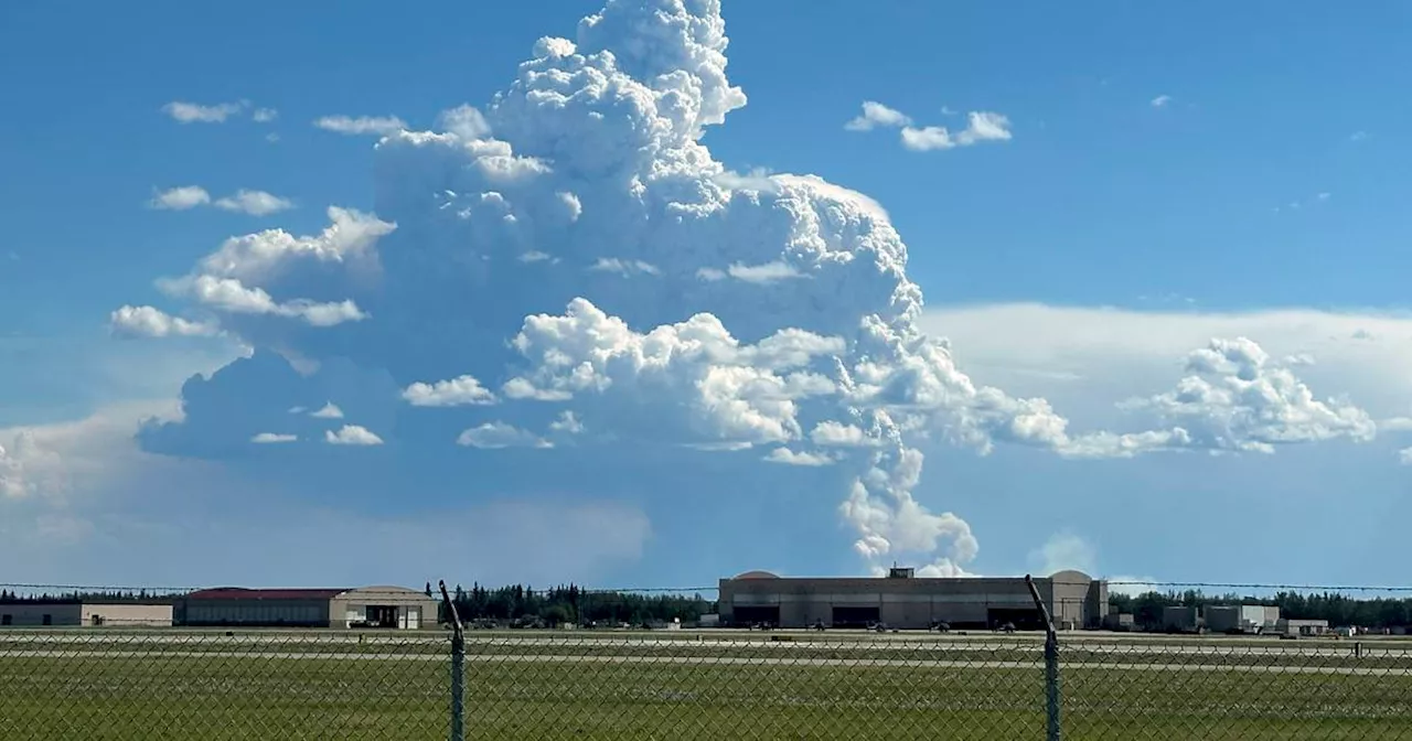 Gusty winds and lightning in Interior Alaska fuel wildfire near Fairbanks