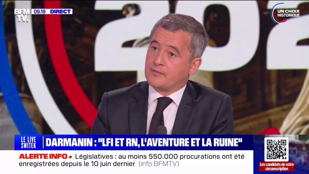 JO 2024: Gérald Darmanin évoque '504.000 enquêtes administratives' pour le dispositif de sécurité