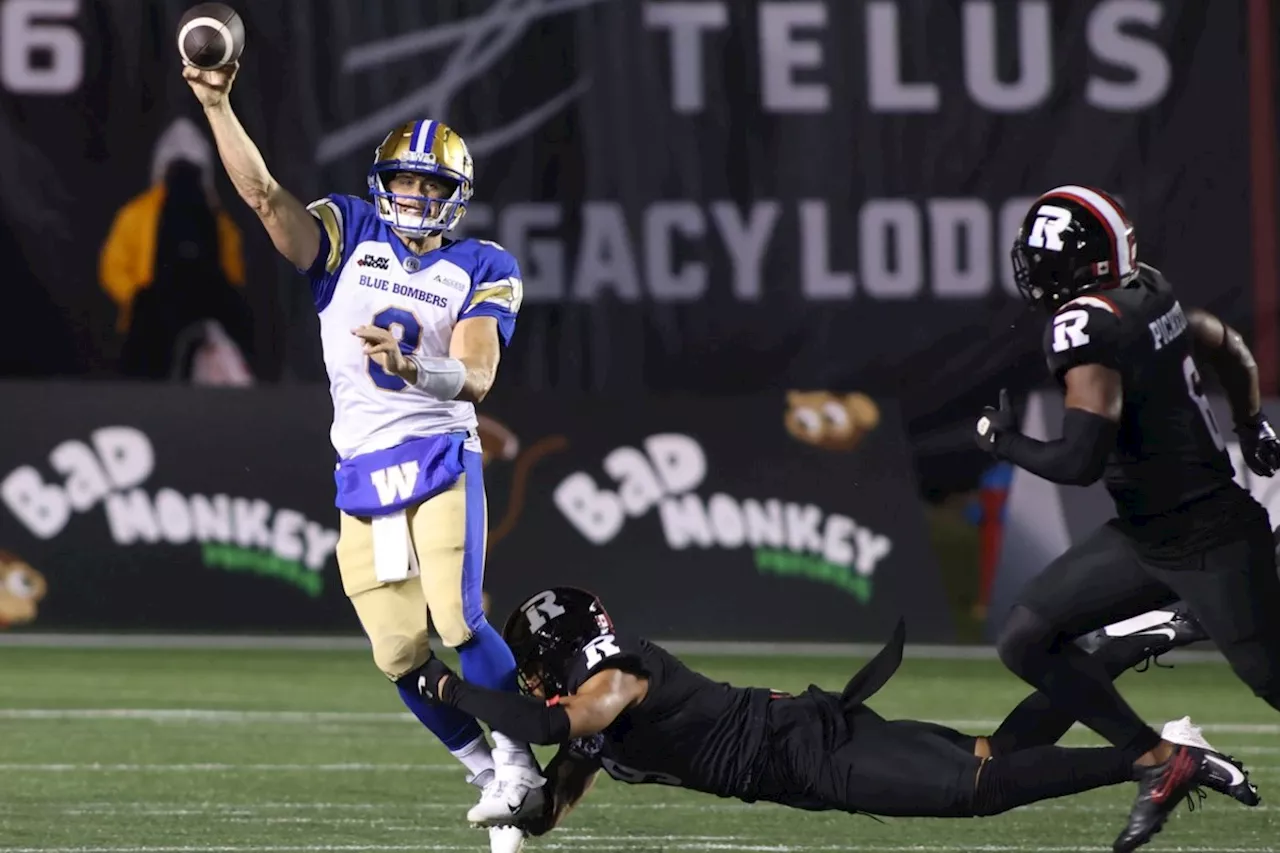 Collaros, Bombers look to snap dismal start to 2024 CFL season