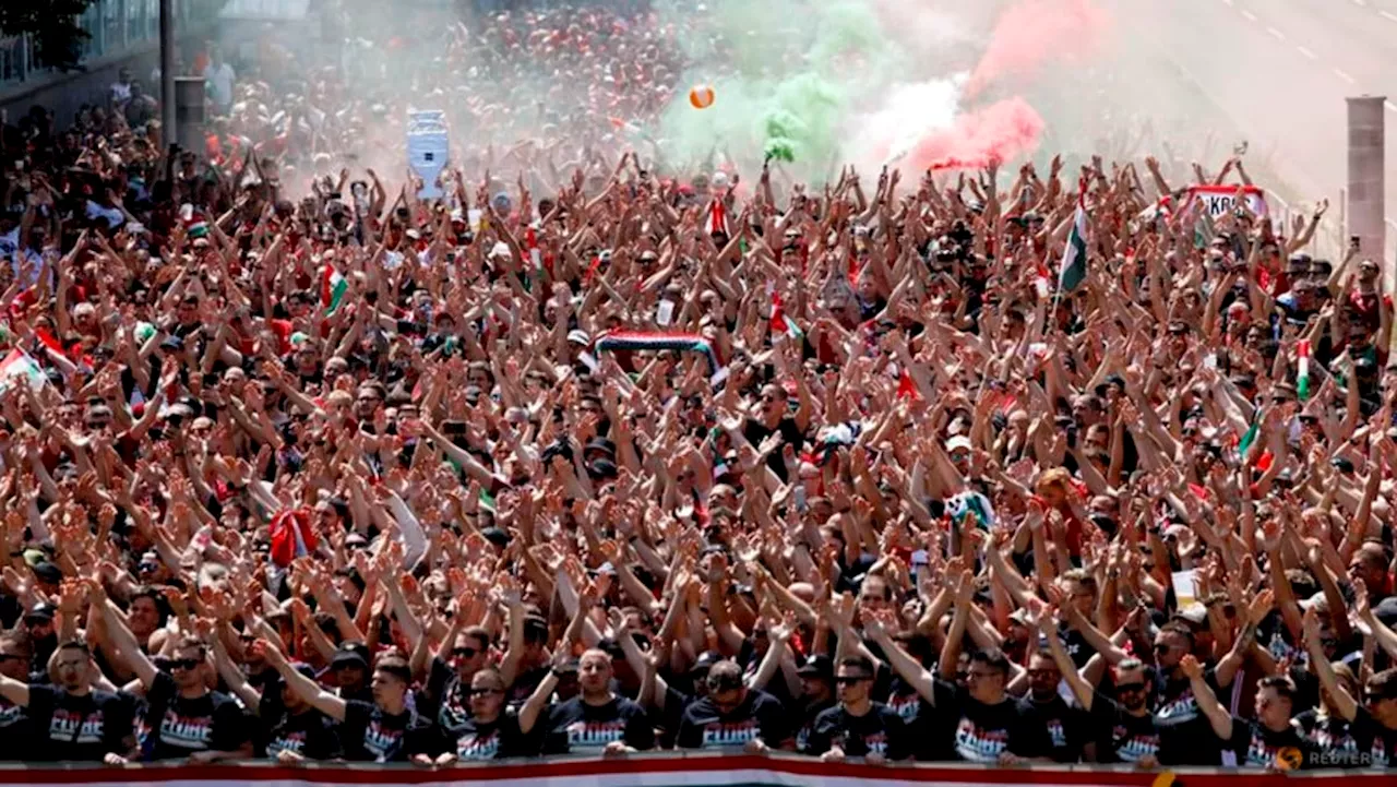 Germany and Hungary fans bask in Stuttgart sunshine ahead of crunch clash