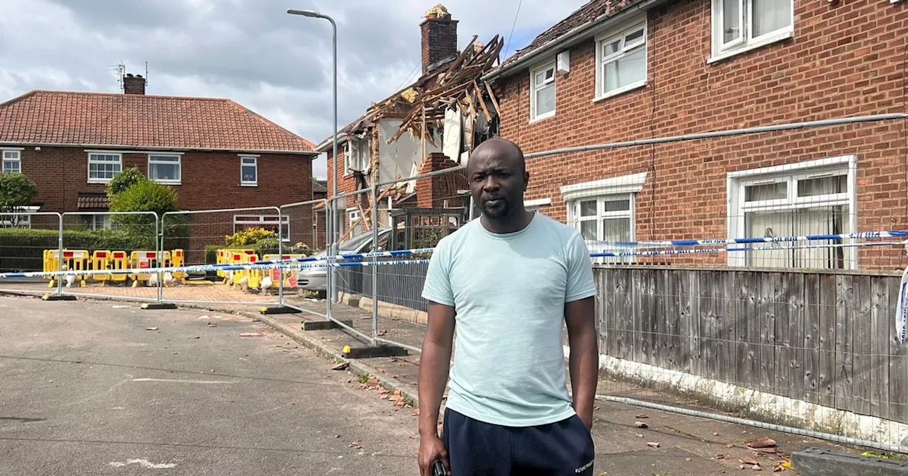 'I pulled burnt neighbour from house that exploded after hearing help me pleas'