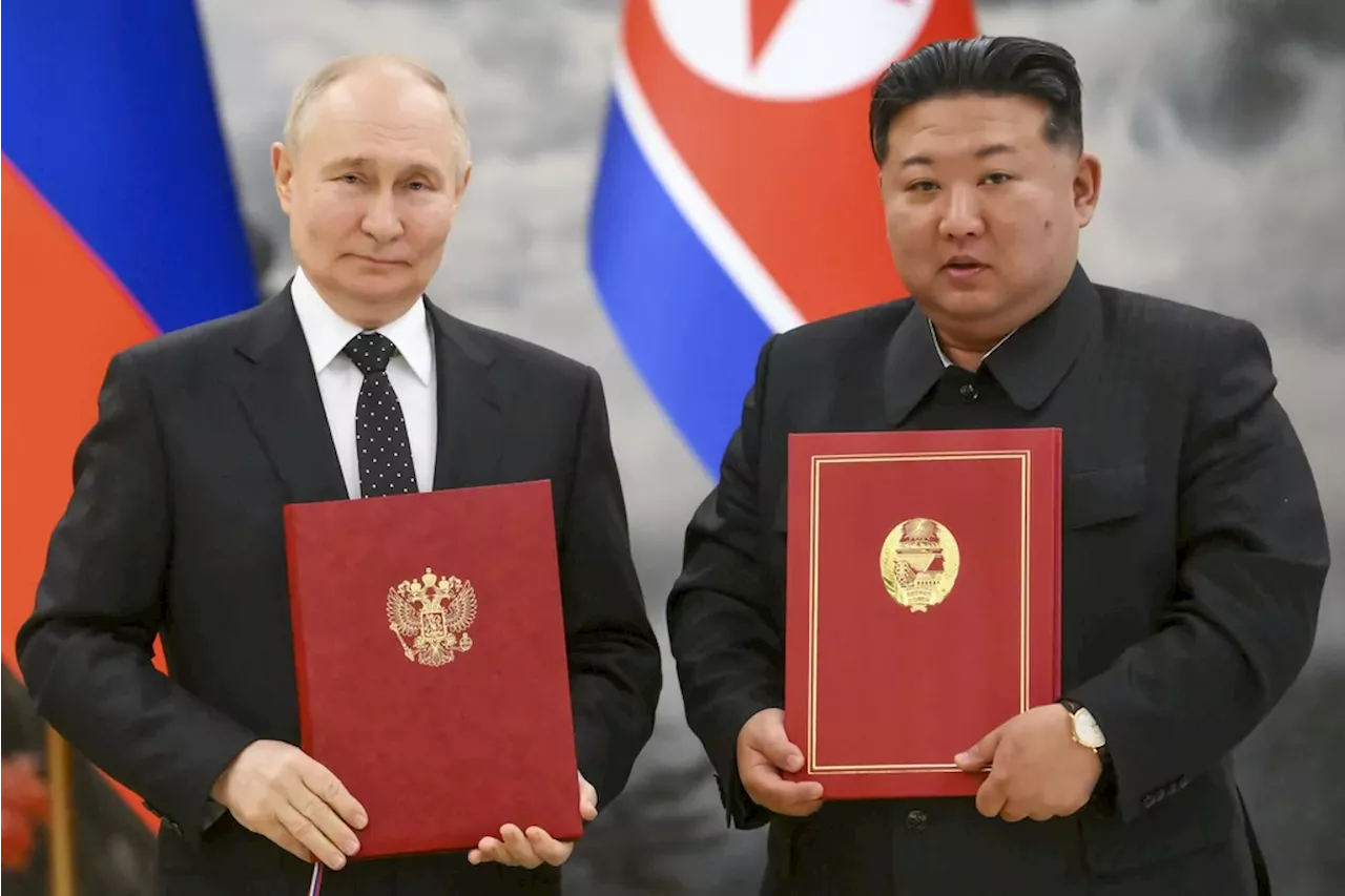 Vladimir Putin and Kim Jong Un hail ‘strongest ever treaty’